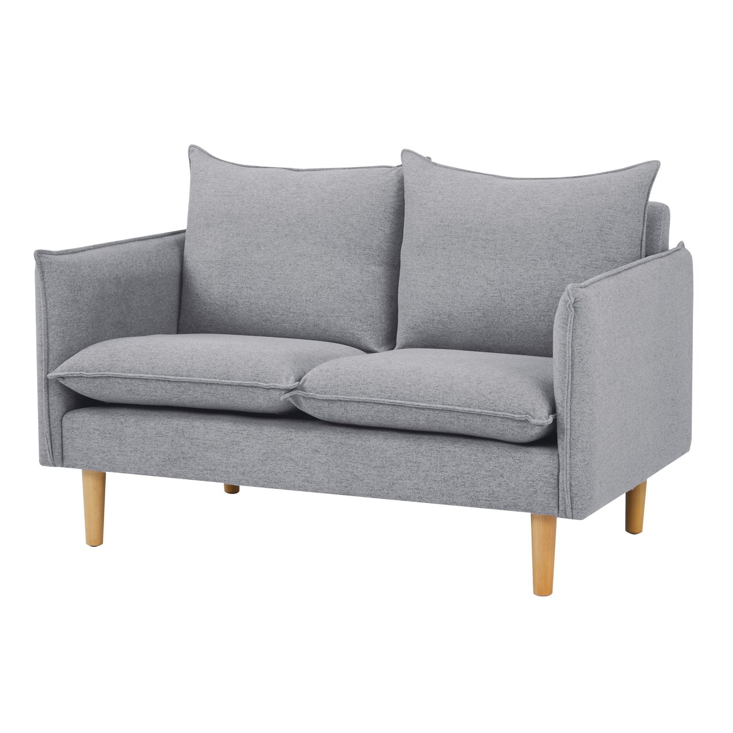 Sinatra 2 Seater Fabric Sofa Lounge Couch Grey - Cosy Abode