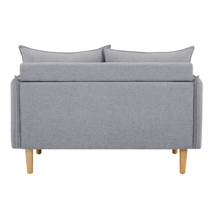 Sinatra 2 Seater Fabric Sofa Lounge Couch Grey - Cosy Abode