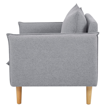 Sinatra 2 Seater Fabric Sofa Lounge Couch Grey - Cosy Abode