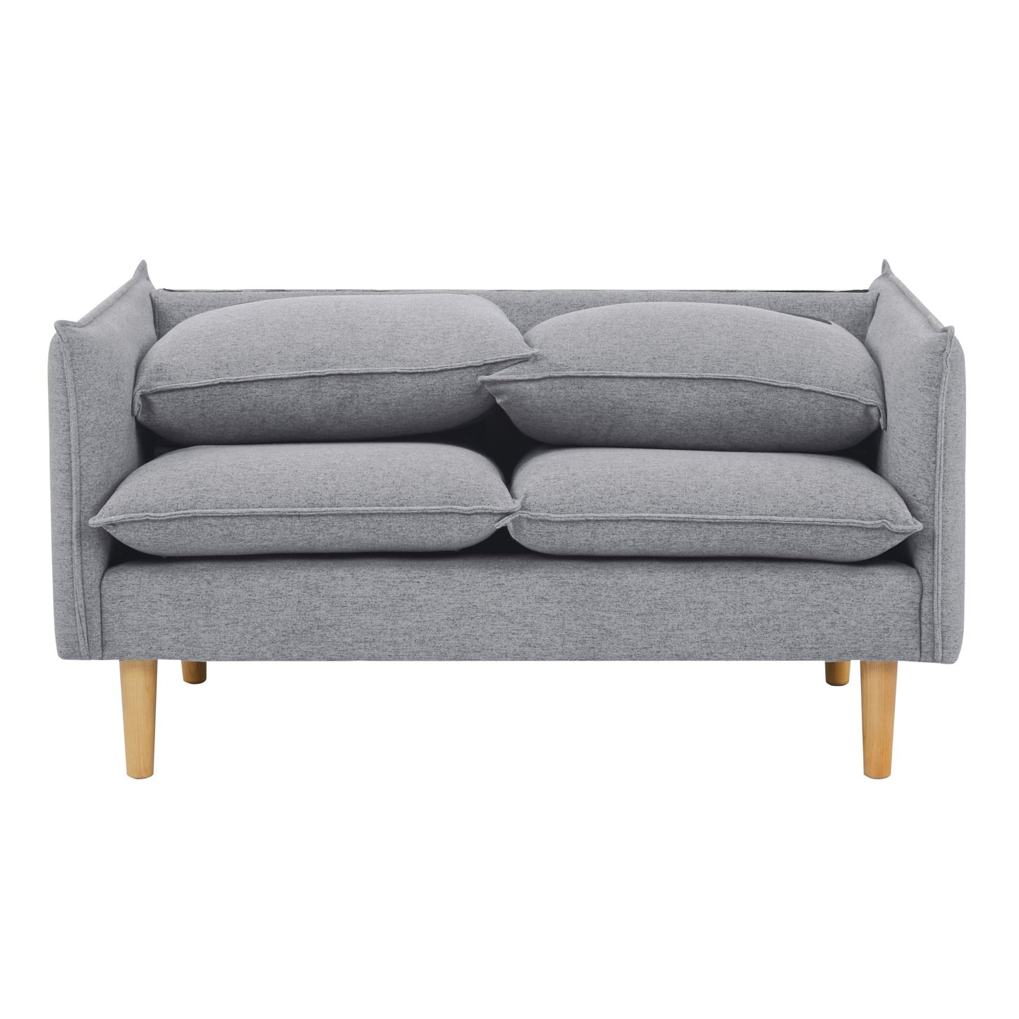 Sinatra 2 Seater Fabric Sofa Lounge Couch Grey - Cosy Abode