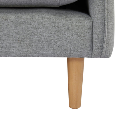 Sinatra 2 Seater Fabric Sofa Lounge Couch Grey - Cosy Abode