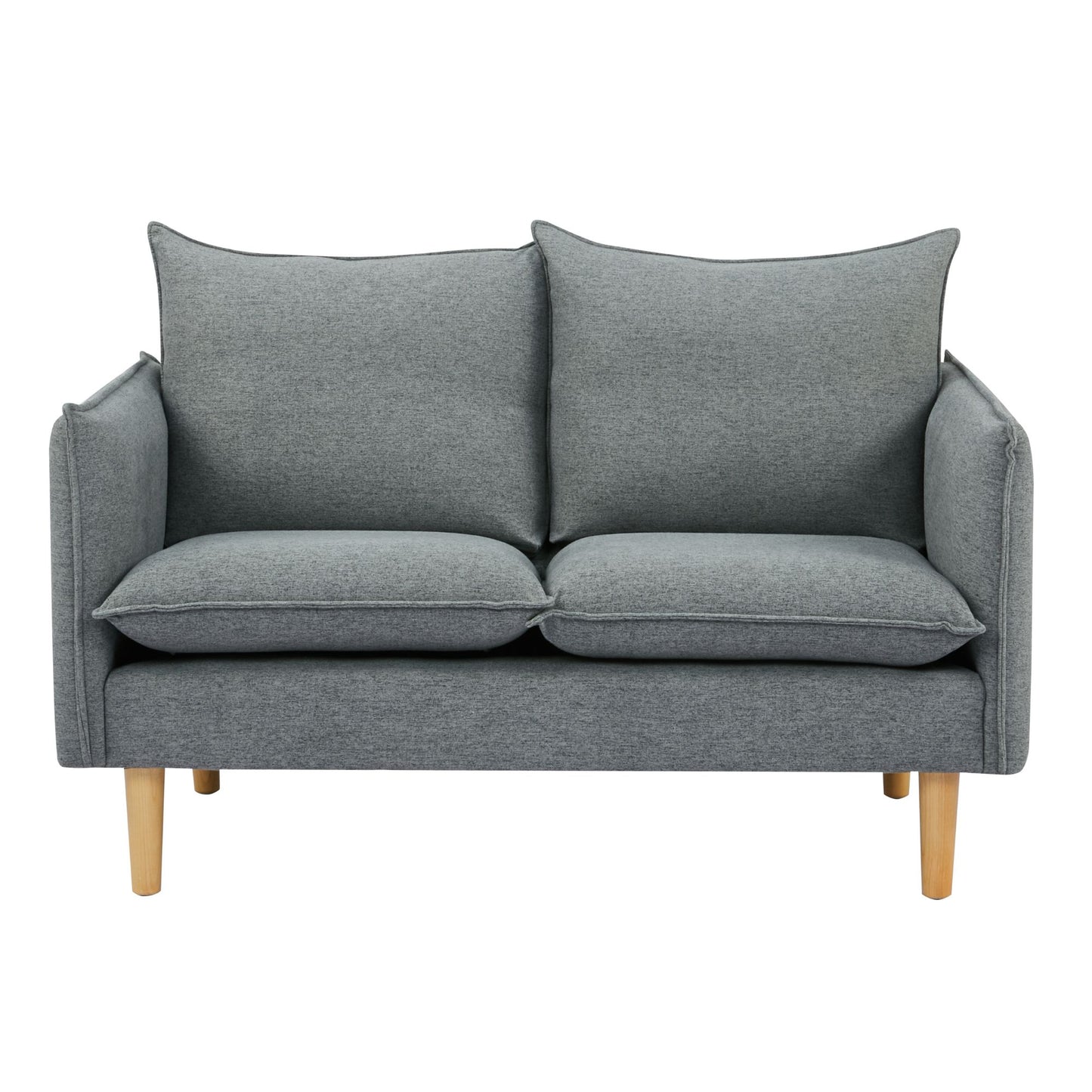 Sinatra 2 Seater Fabric Sofa Lounge Couch Dark Grey - Cosy Abode