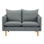 Sinatra 2 Seater Fabric Sofa Lounge Couch Dark Grey - Cosy Abode