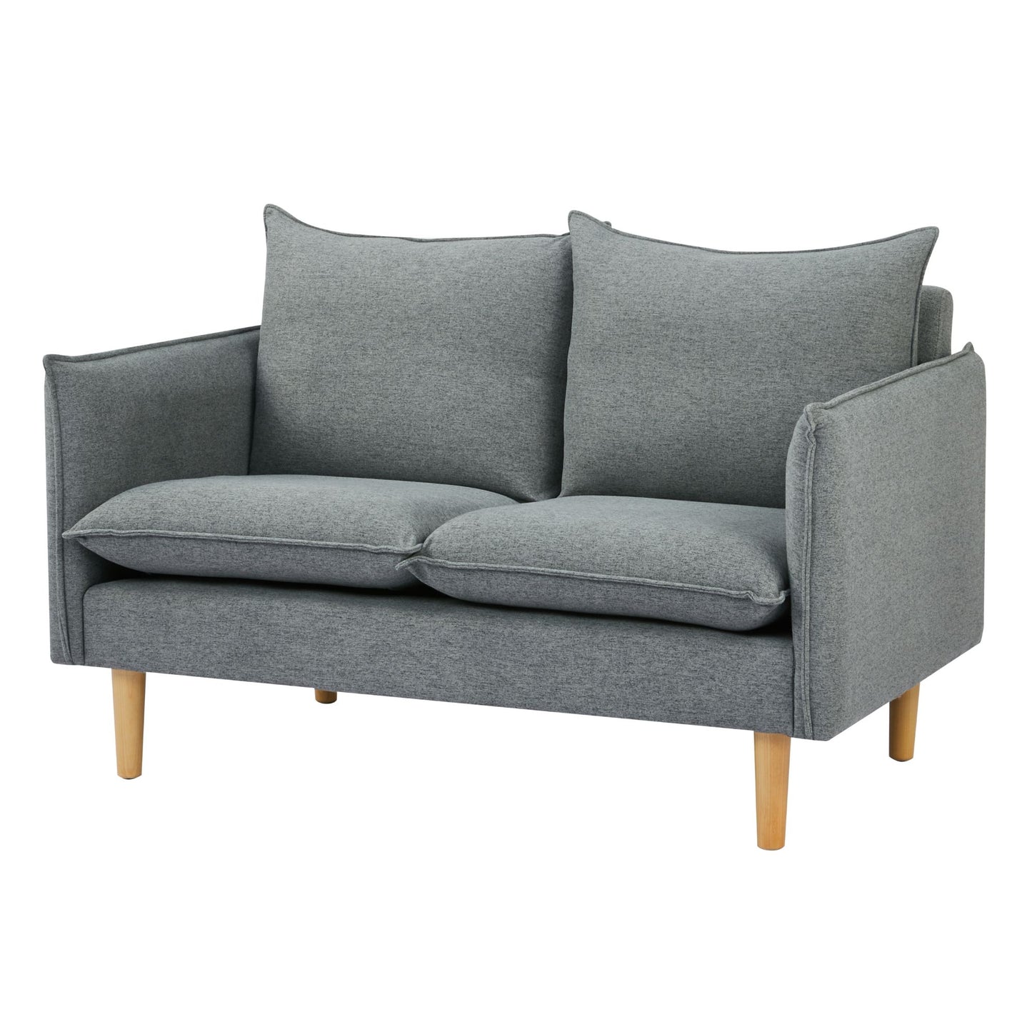 Sinatra 2 Seater Fabric Sofa Lounge Couch Dark Grey - Cosy Abode