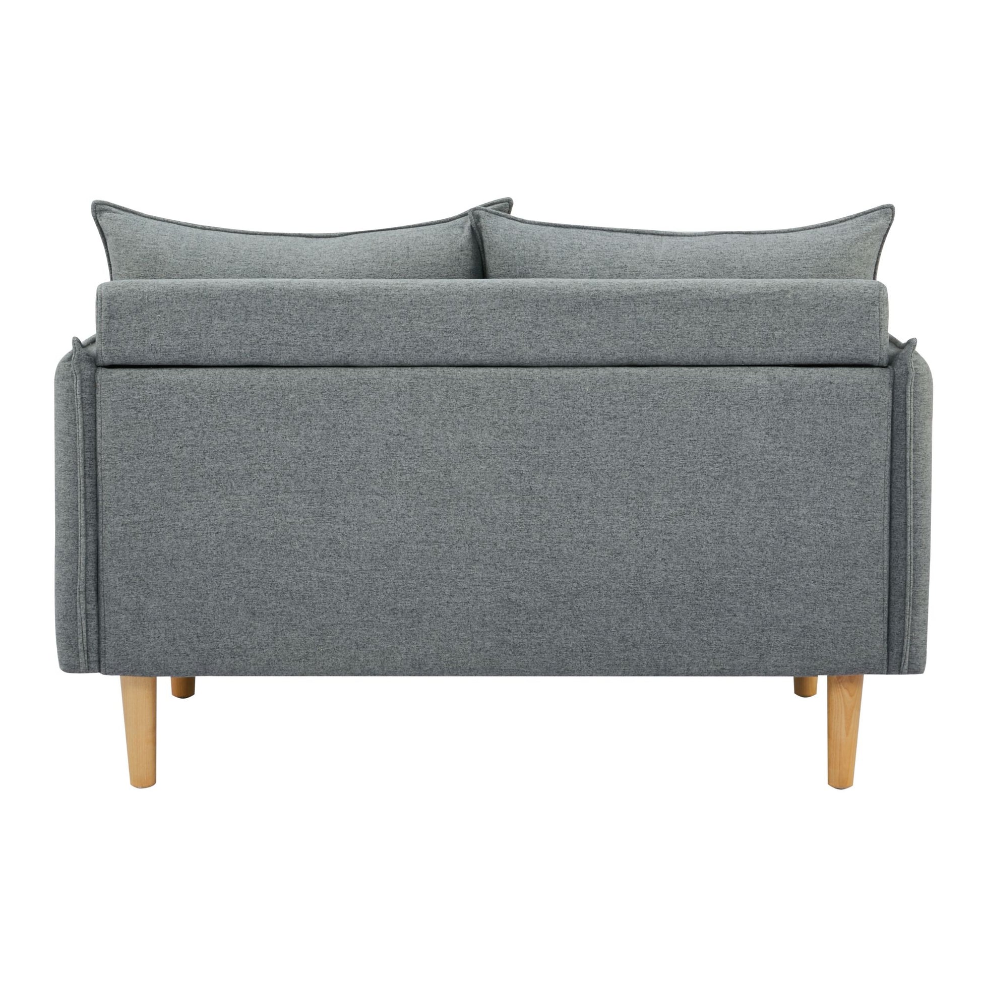 Sinatra 2 Seater Fabric Sofa Lounge Couch Dark Grey - Cosy Abode