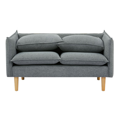 Sinatra 2 Seater Fabric Sofa Lounge Couch Dark Grey - Cosy Abode