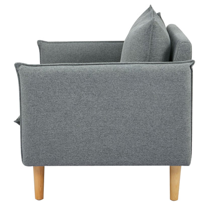 Sinatra 2 Seater Fabric Sofa Lounge Couch Dark Grey - Cosy Abode