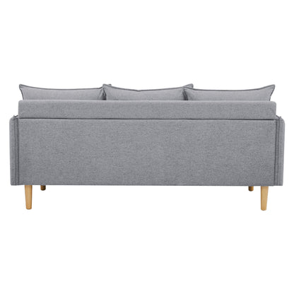 Sinatra 3 Seater Fabric Sofa Lounge Couch Grey - Cosy Abode