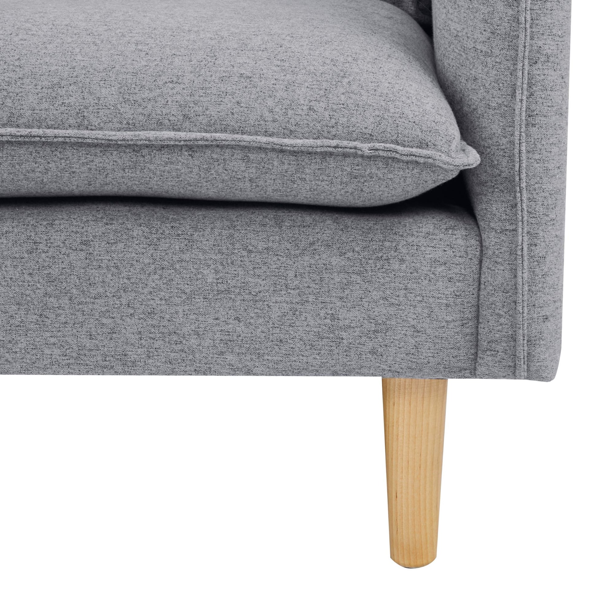 Sinatra 3 Seater Fabric Sofa Lounge Couch Grey - Cosy Abode