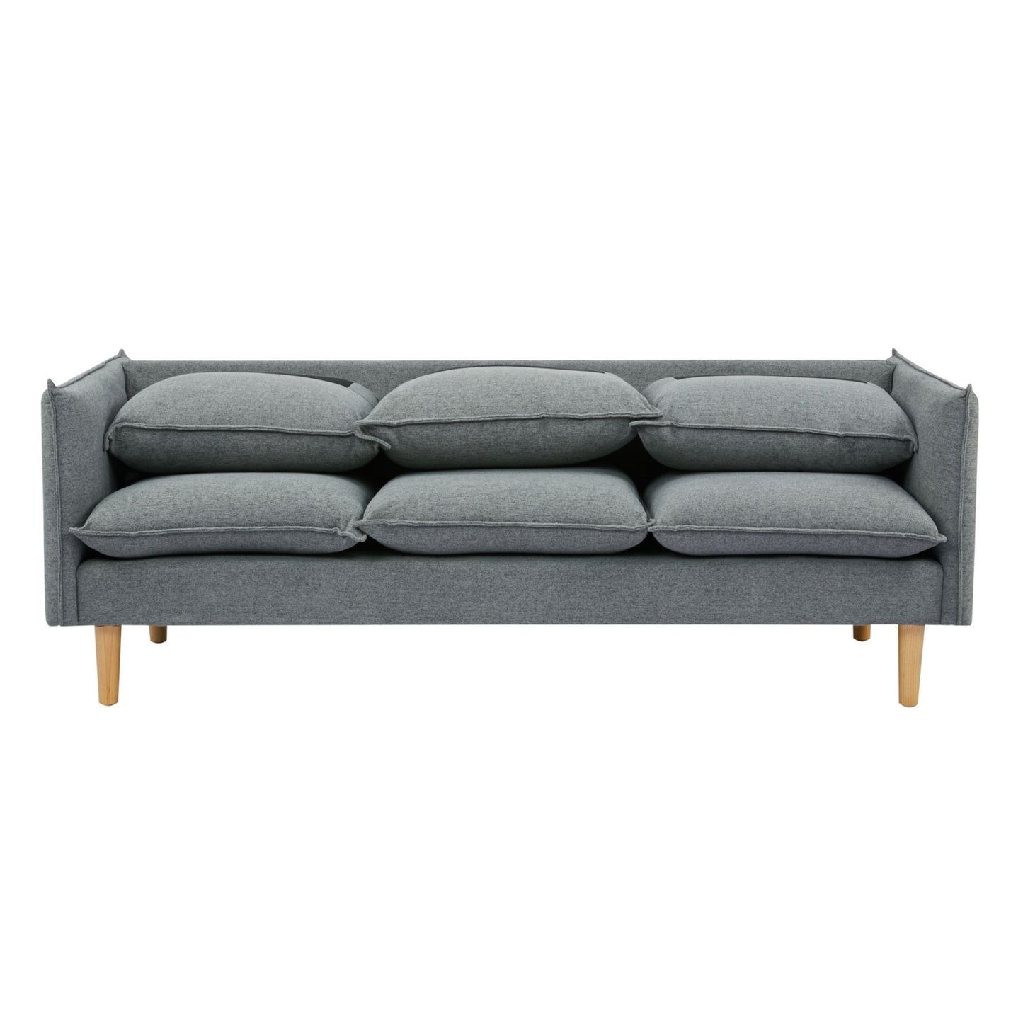 Sinatra 3 Seater Fabric Sofa Lounge Couch Dark Grey - Cosy Abode