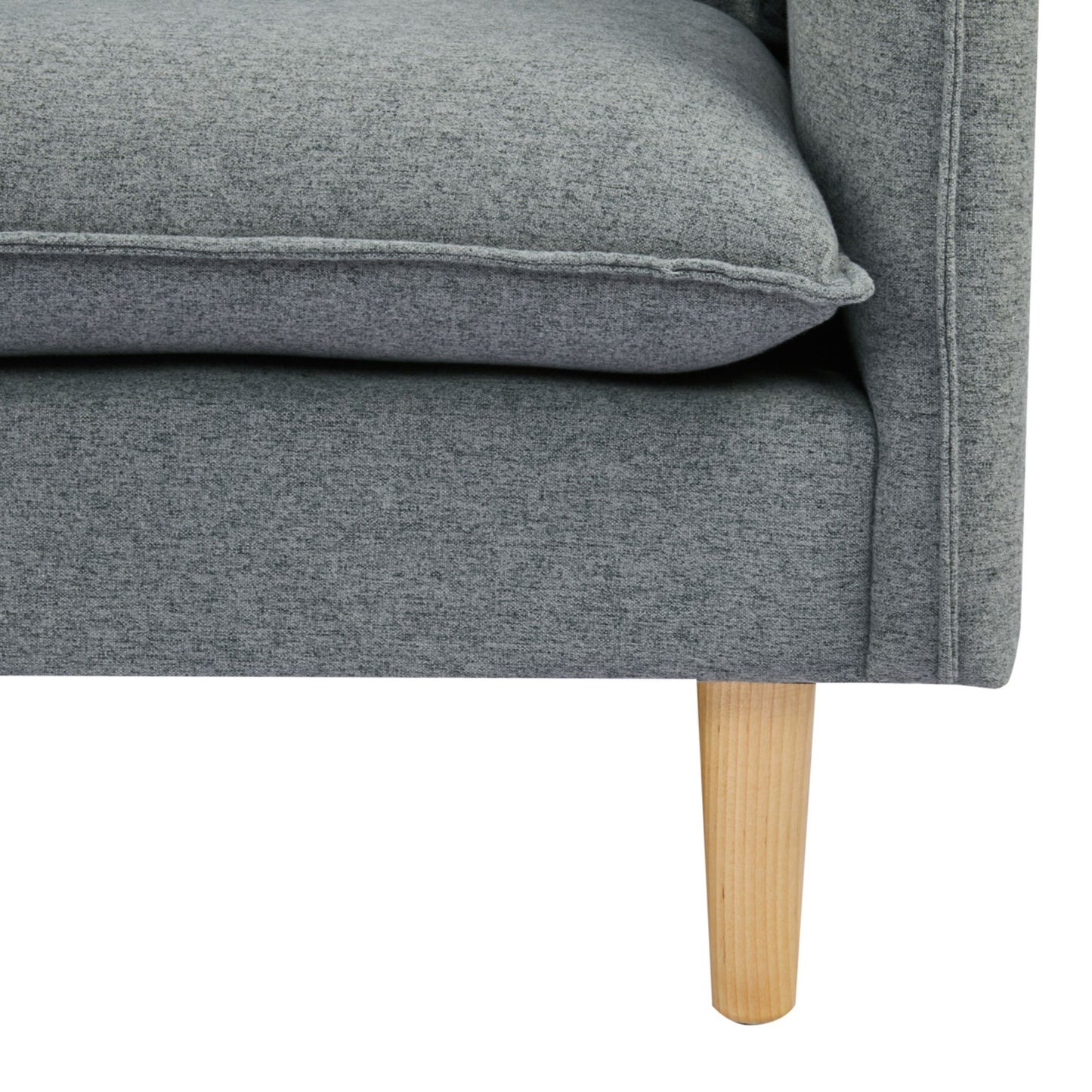 Sinatra 3 Seater Fabric Sofa Lounge Couch Dark Grey - Cosy Abode