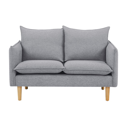 Sinatra 2 + 3 Seater Fabric Sofa Lounge Couch Grey - Cosy Abode