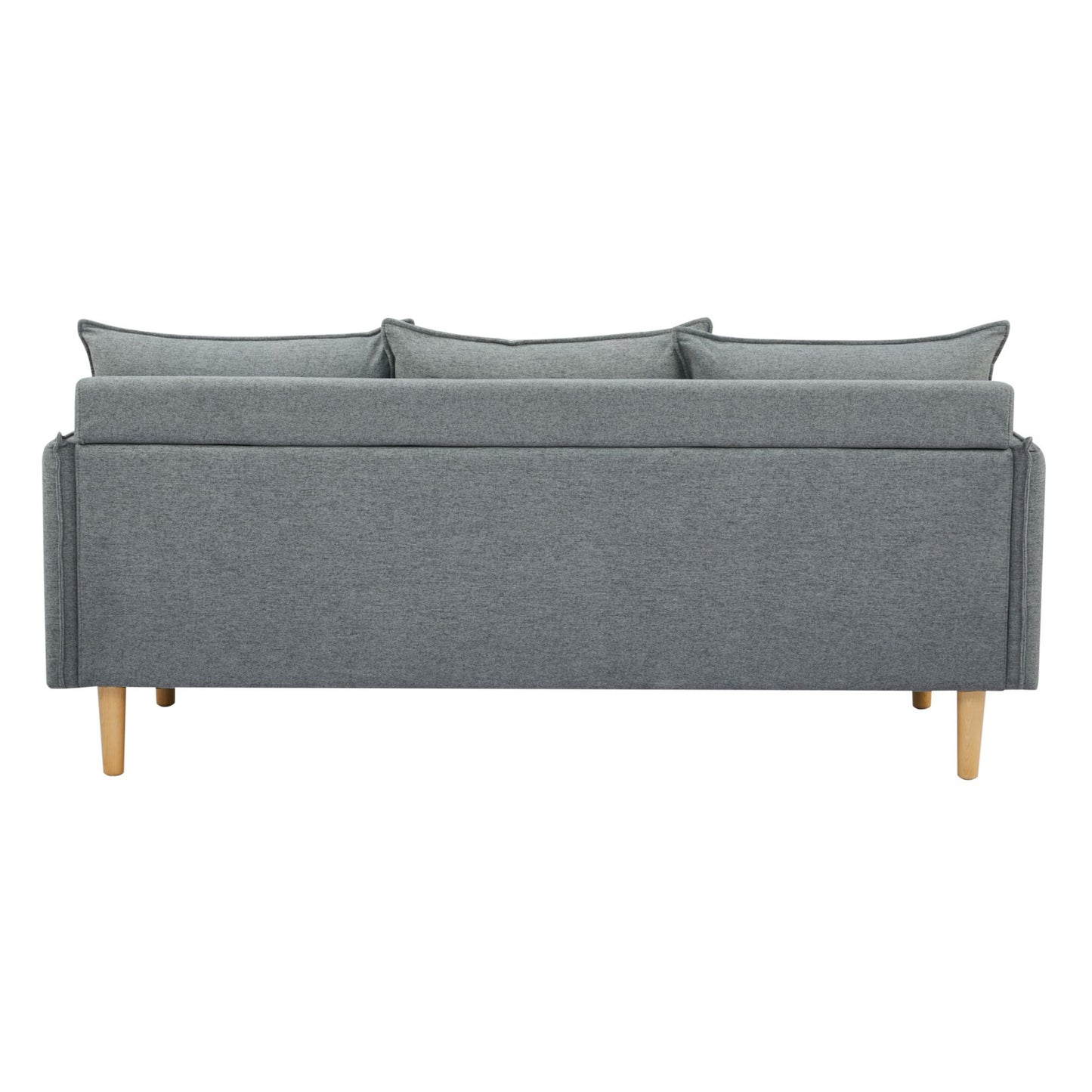 Sinatra 2 + 3 Seater Fabric Sofa Lounge Couch Dark Grey - Cosy Abode