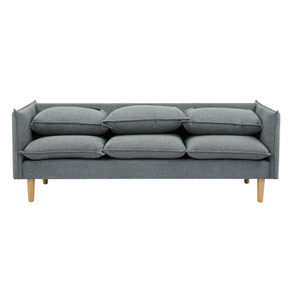 Sinatra 2 + 3 Seater Fabric Sofa Lounge Couch Dark Grey - Cosy Abode