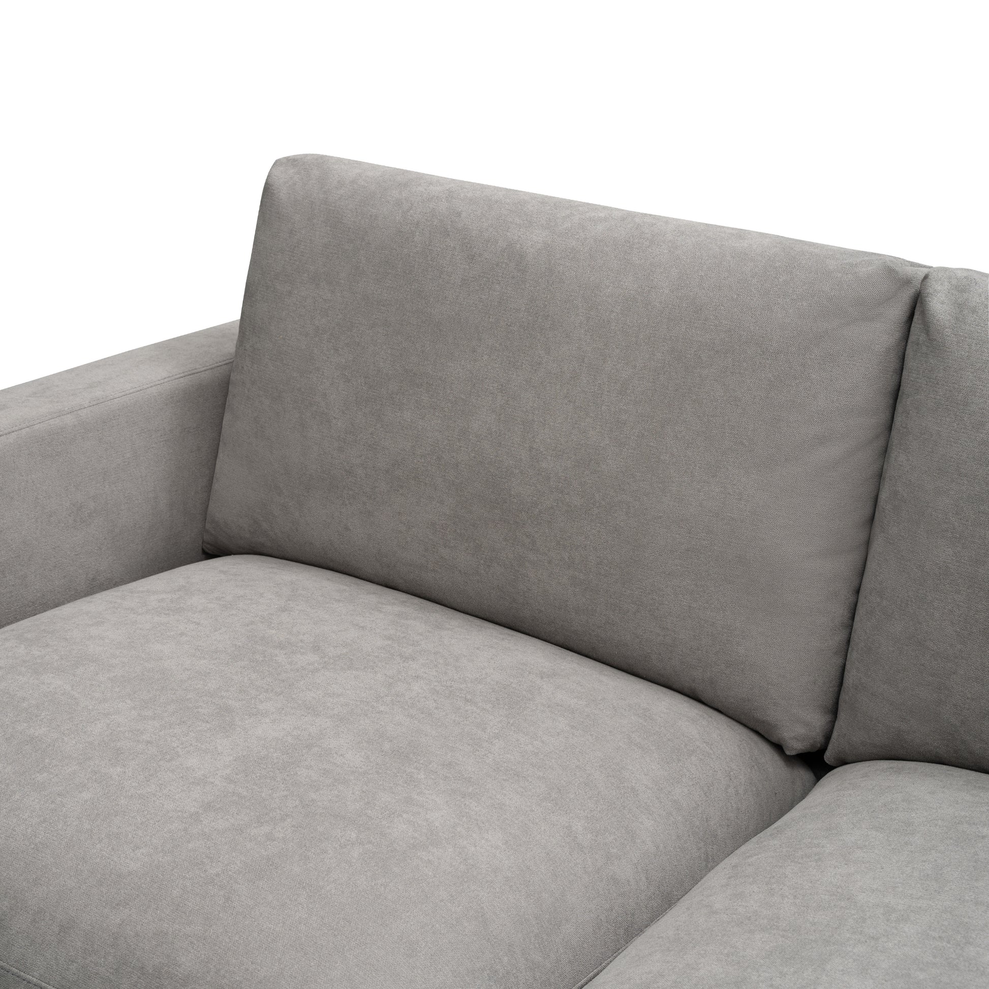 Royalty 3 + 3 Seater Sofa Fabric Uplholstered Left Chaise Lounge Couch - Grey - Cosy Abode