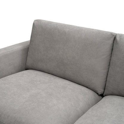 Royalty 3 + 3 Seater Sofa Fabric Uplholstered Left Chaise Lounge Couch - Grey - Cosy Abode