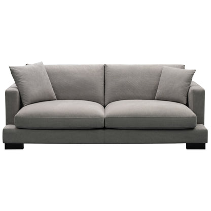 Royalty 3 Seater Sofa Fabric Uplholstered Lounge Couch - Grey - Cosy Abode