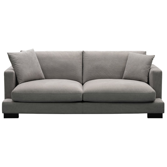 Royalty 3 Seater Sofa Fabric Uplholstered Lounge Couch - Grey - Cosy Abode
