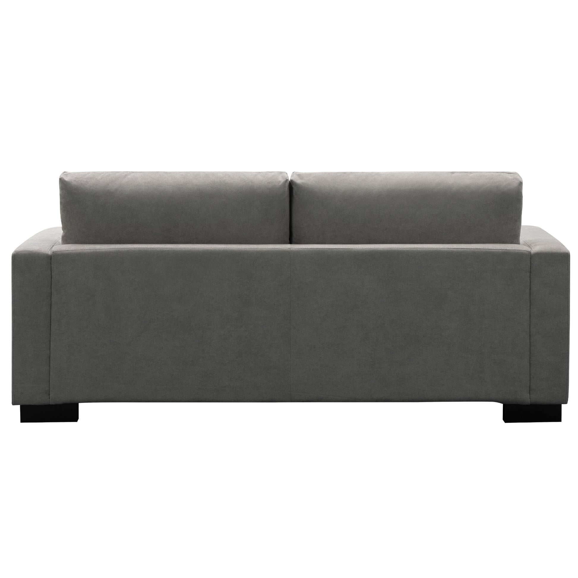 Royalty 2 Seater Sofa Fabric Uplholstered Lounge Couch - Grey - Cosy Abode