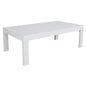 Outie 133cm Outdoor Coffee Table with Aluminium Frame - White - Cosy Abode