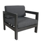 Outie Outdoor Sofa Lounge Chair Aluminium Frame Charcoal - Cosy Abode