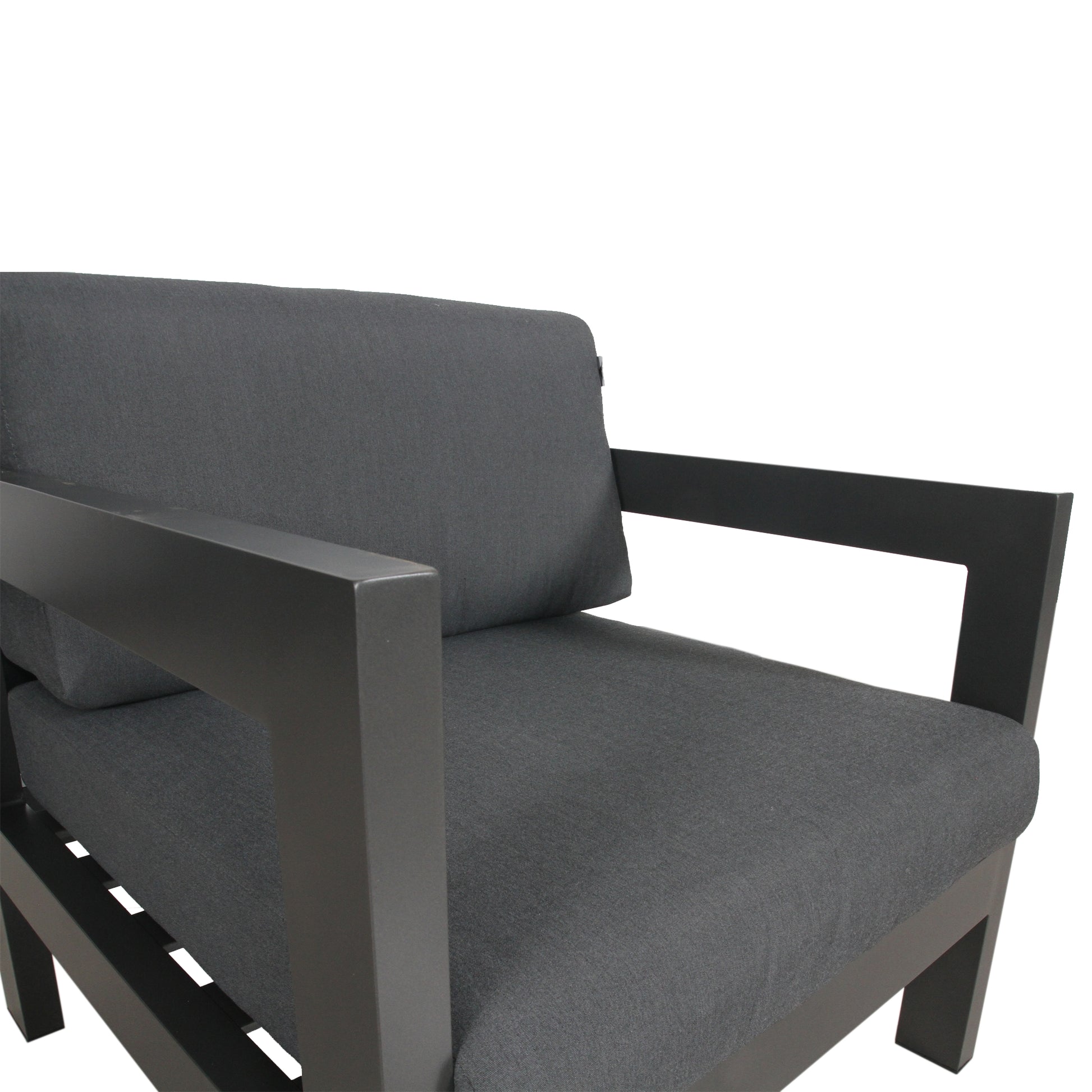 Outie Outdoor Sofa Lounge Chair Aluminium Frame Charcoal - Cosy Abode