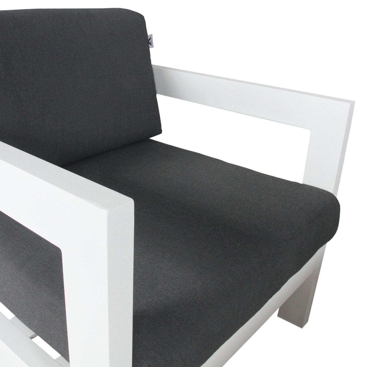 Outie 2pc Set 1+2 Seater Outdoor Sofa Lounge Aluminium Frame White - Cosy Abode