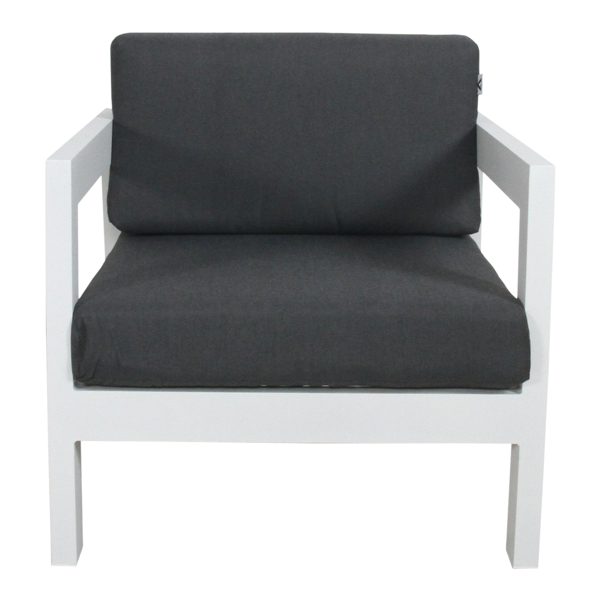 Outie 3pc Set 1+2+3 Seater Outdoor Sofa Lounge Aluminium Frame White - Cosy Abode