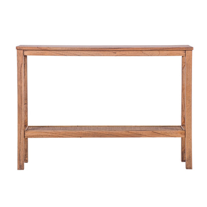 Jasmine Console Hallway Entry Table 110cm Mindi Timber Wood Rattan  - Brown - Cosy Abode