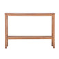 Jasmine Console Hallway Entry Table 110cm Mindi Timber Wood Rattan  - Brown - Cosy Abode