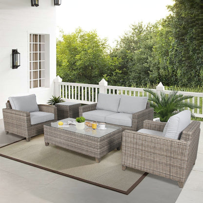 Sophy 2 Seater Wicker Rattan Outdoor Sofa Chair Lounge - Cosy Abode