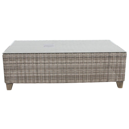 Sophy 131cm Wicker Rattan Outdoor Coffee Table - Cosy Abode
