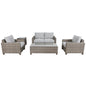 Sophy 2+1+1 Seater Wicker Rattan Outdoor Sofa Set Coffee Side Table Chair Lounge - Cosy Abode