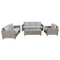 Sophy 3+2+1 Seater Wicker Rattan Outdoor Sofa Set Coffee Side Table Chair Lounge - Cosy Abode