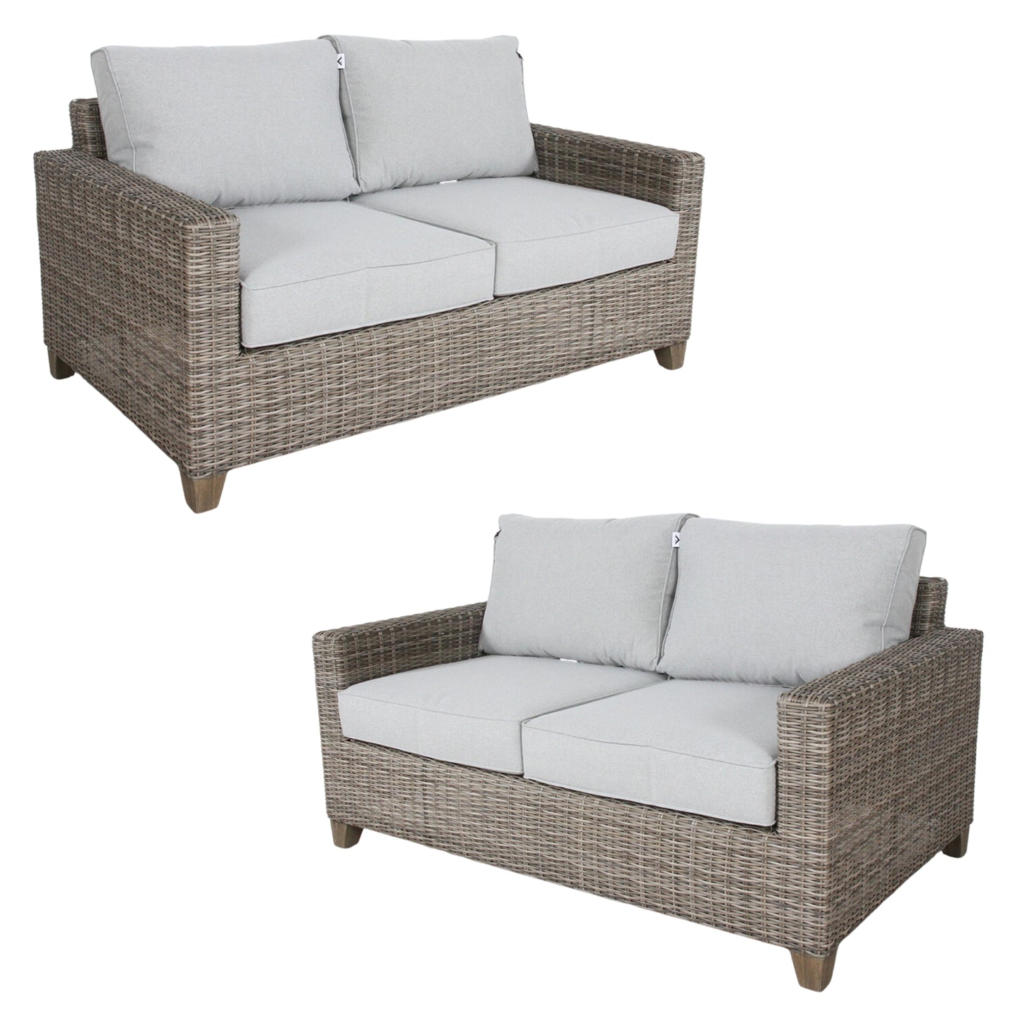 Sophy 2+2 Seater Wicker Rattan Outdoor Sofa Chair Lounge Set - Cosy Abode