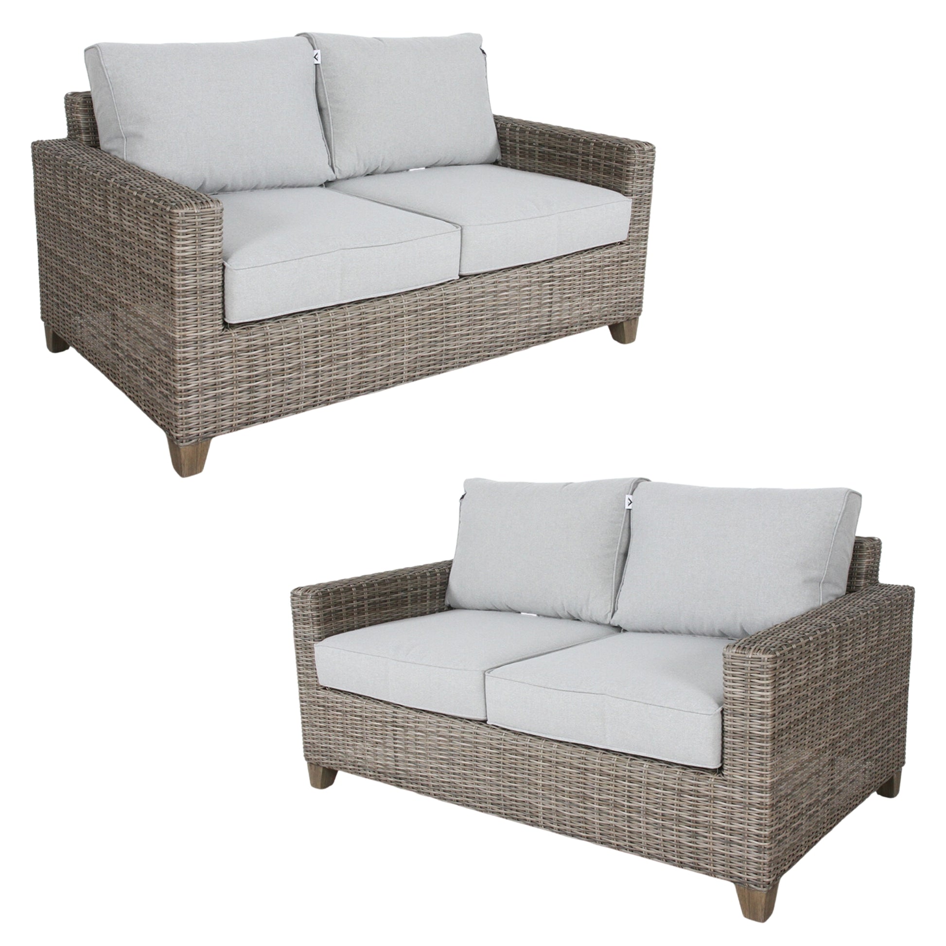 Sophy 2+2 Seater Wicker Rattan Outdoor Sofa Chair Lounge Set - Cosy Abode