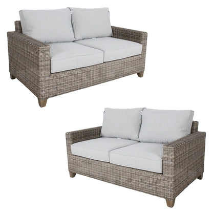 Sophy 2+2 Seater Wicker Rattan Outdoor Sofa Chair Lounge Set - Cosy Abode