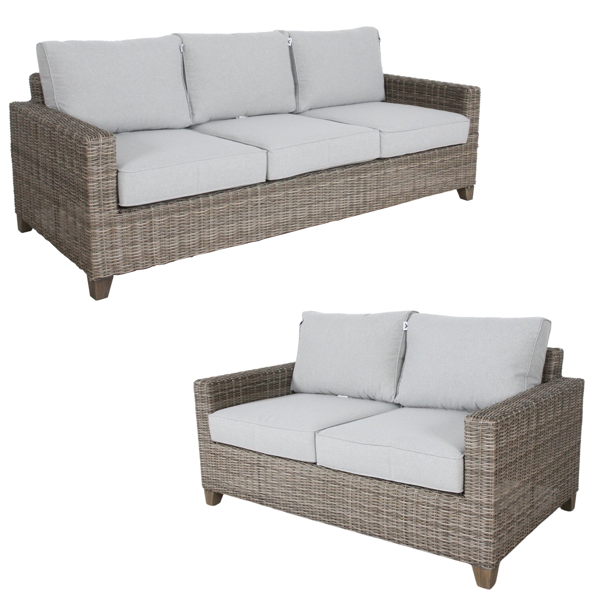 Sophy 2+3 Seater Wicker Rattan Outdoor Sofa Chair Lounge Set - Cosy Abode