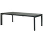 Iberia 230-345cm Aluminium Outdoor Extendable Dining Table Charcoal - Cosy Abode