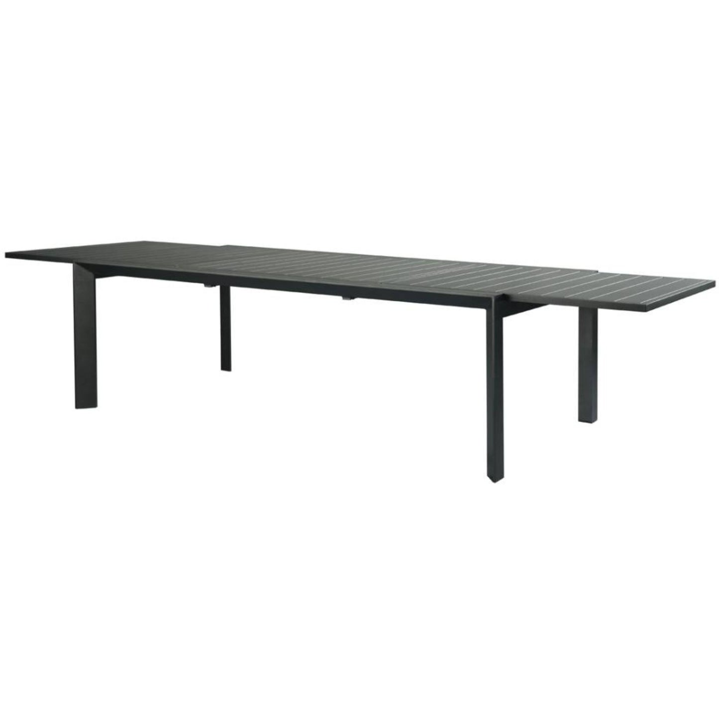Iberia 230-345cm Aluminium Outdoor Extendable Dining Table Charcoal - Cosy Abode