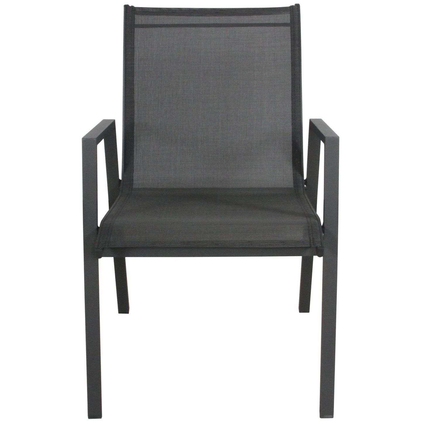 Iberia 4pc Set Aluminium Outdoor Dining Table Chair Charcoal - Cosy Abode