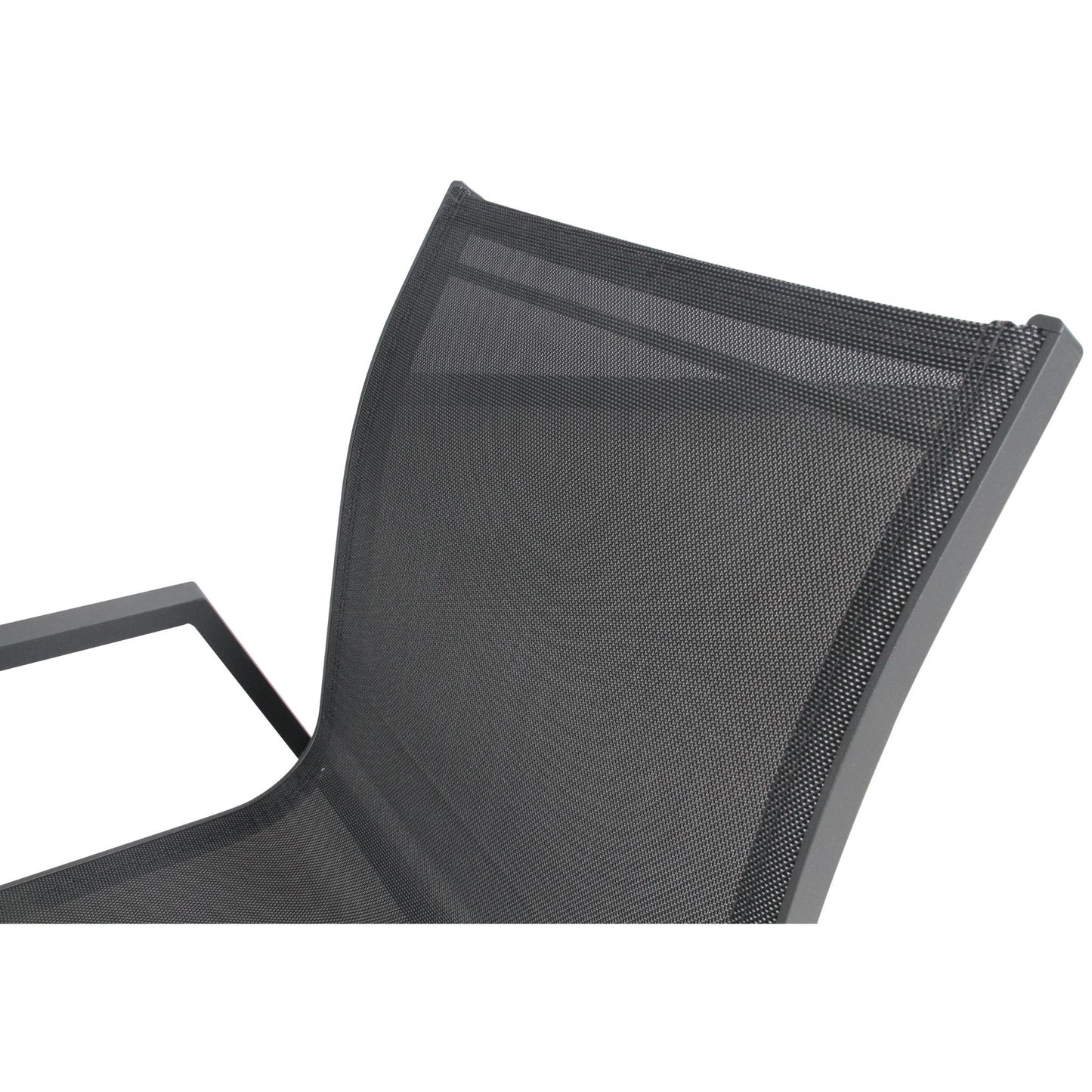 Iberia 6pc Set Aluminium Outdoor Dining Table Chair Charcoal - Cosy Abode