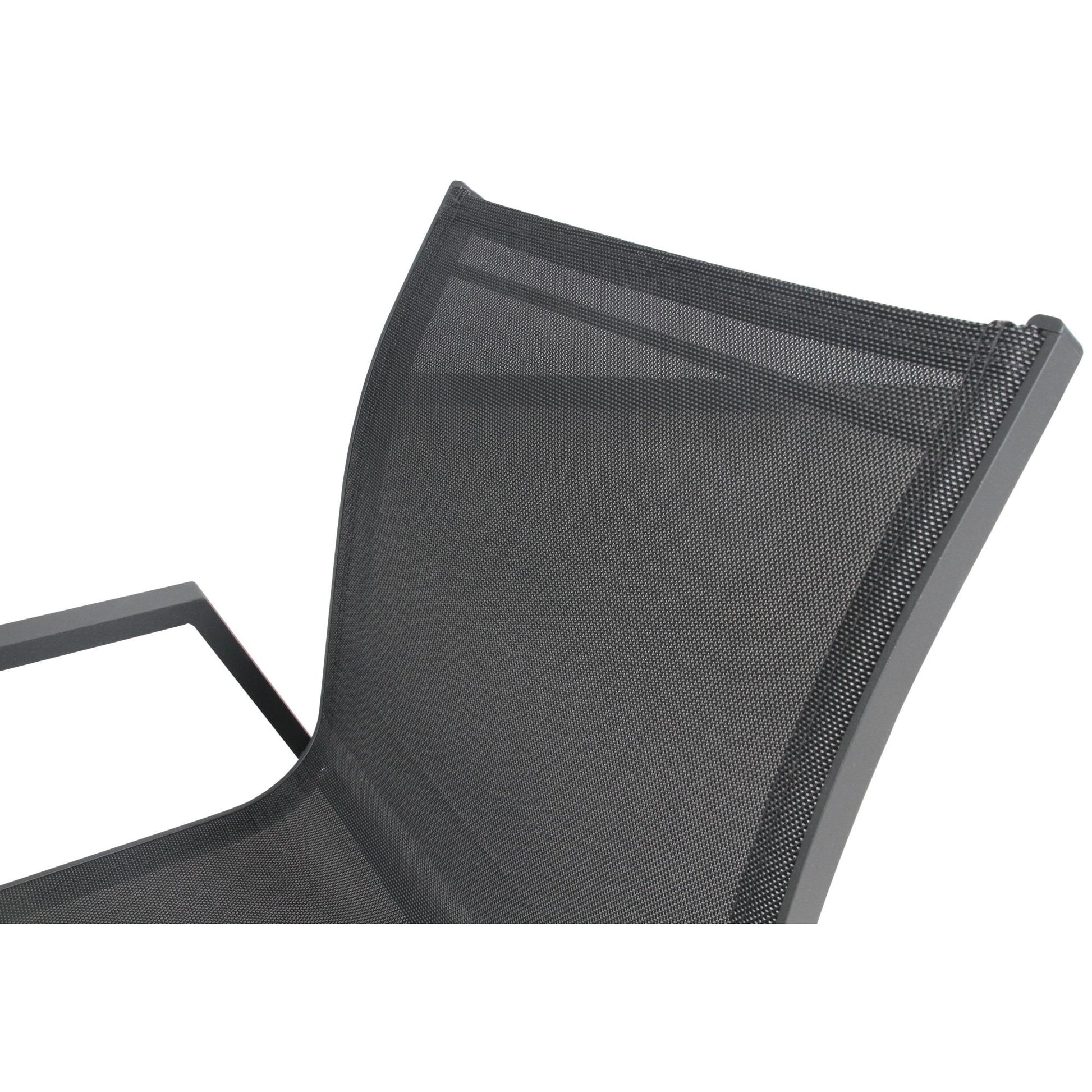 Iberia 8pc Set Aluminium Outdoor Dining Table Chair Charcoal - Cosy Abode