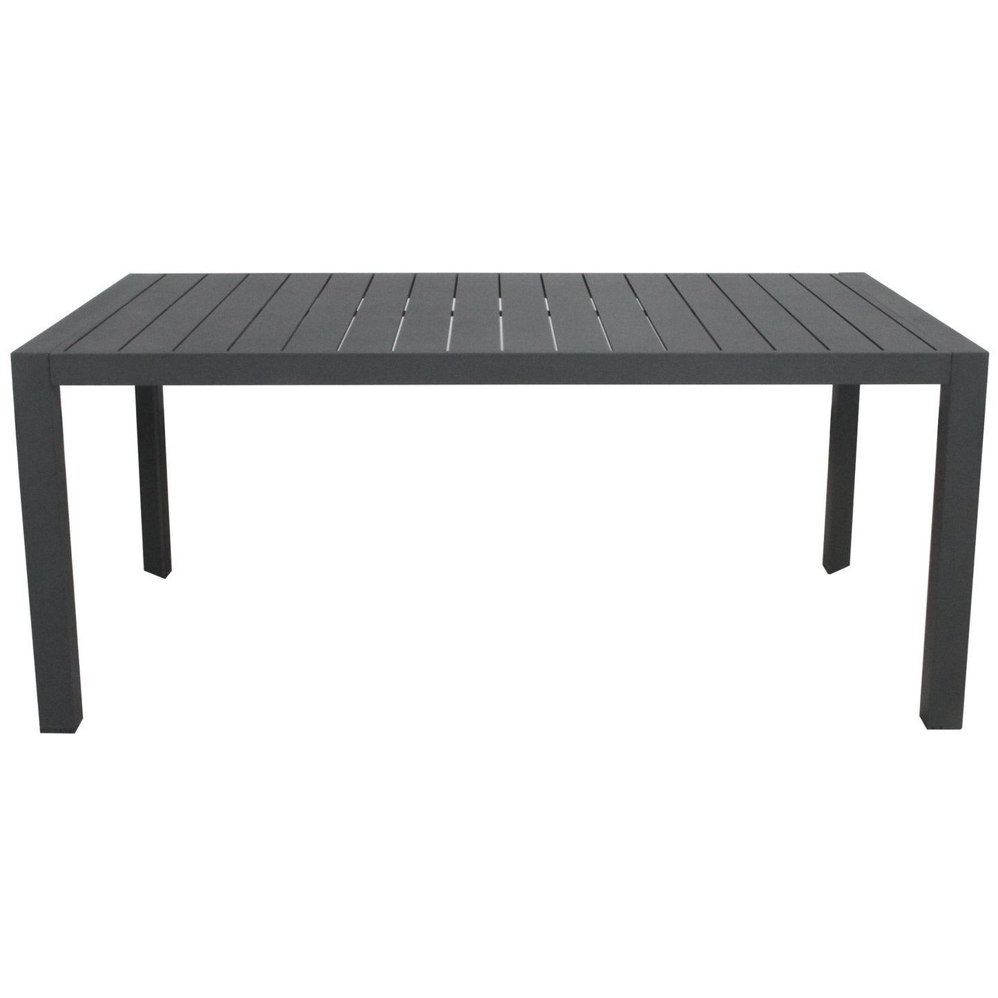 Iberia 178cm Aluminium Outdoor Dining Table Charcoal - Cosy Abode