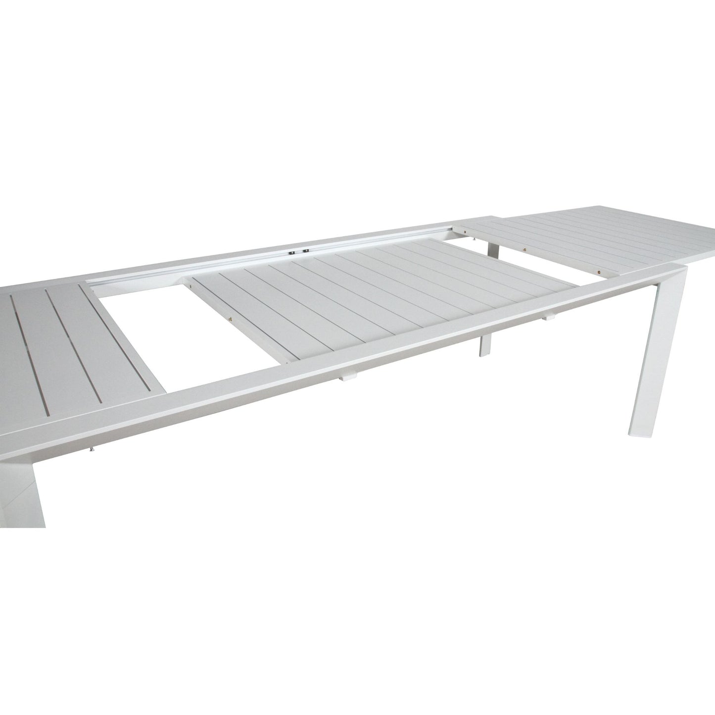 Iberia 230-345cm Aluminium Outdoor Extendable Dining Table White - Cosy Abode