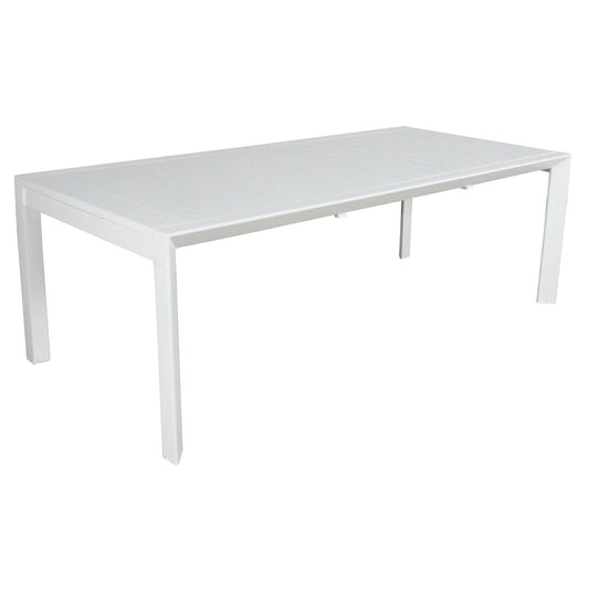 Iberia 178cm Aluminium Outdoor Dining Table White - Cosy Abode