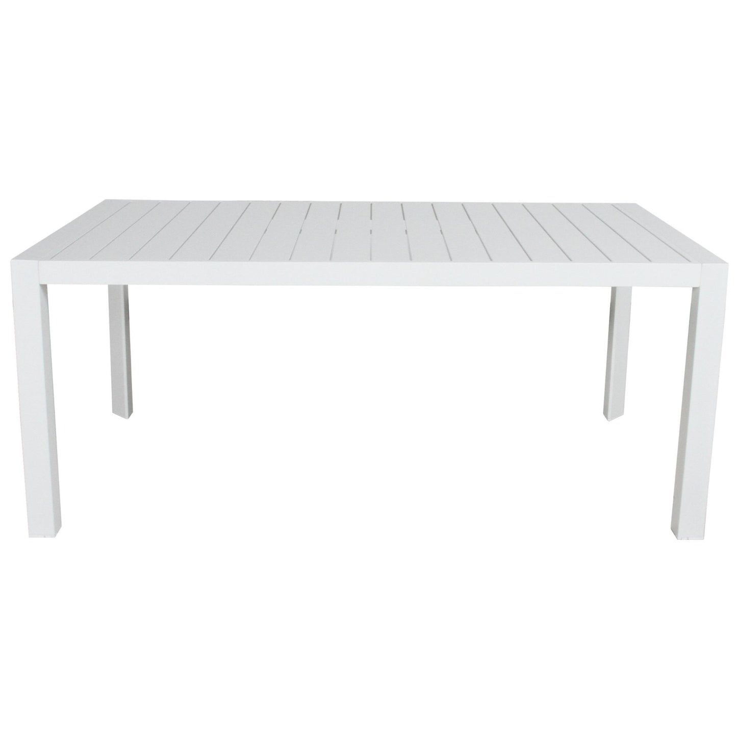 Iberia 178cm Aluminium Outdoor Dining Table White - Cosy Abode