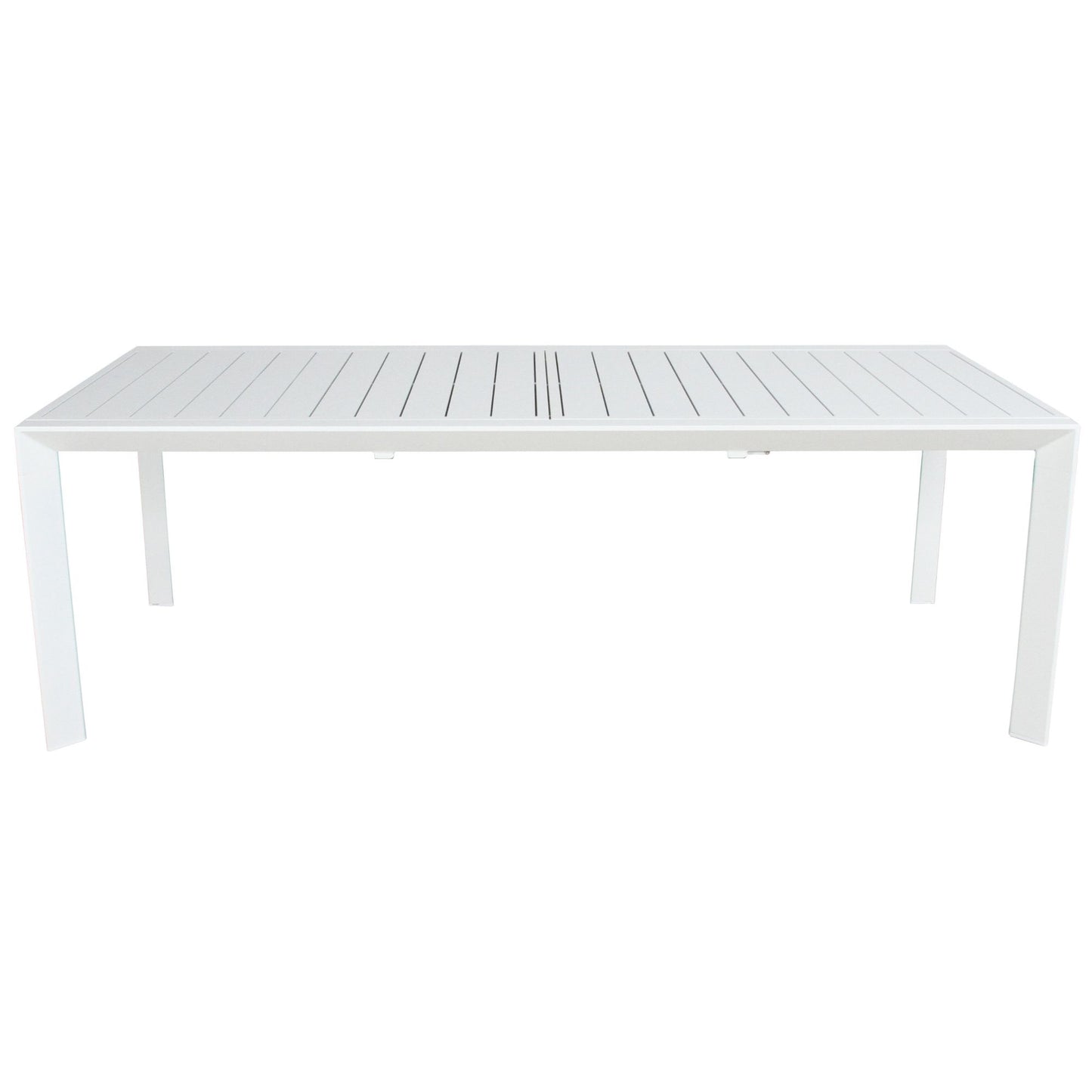 Iberia 13pc 230-345cm Aluminium Outdoor Extendable Dining Table Chair White - Cosy Abode