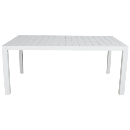 Iberia 7pc Set 178cm Aluminium Outdoor Dining Table Chair White - Cosy Abode