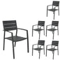 Percy 6pc Set Outdoor Dining Table Chair Aluminium Frame Grey - Cosy Abode